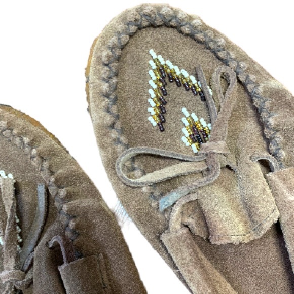 Laurentian Chief Moccasins Women's Moccasin Brown Suede Size 8 - Picture 5 of 7